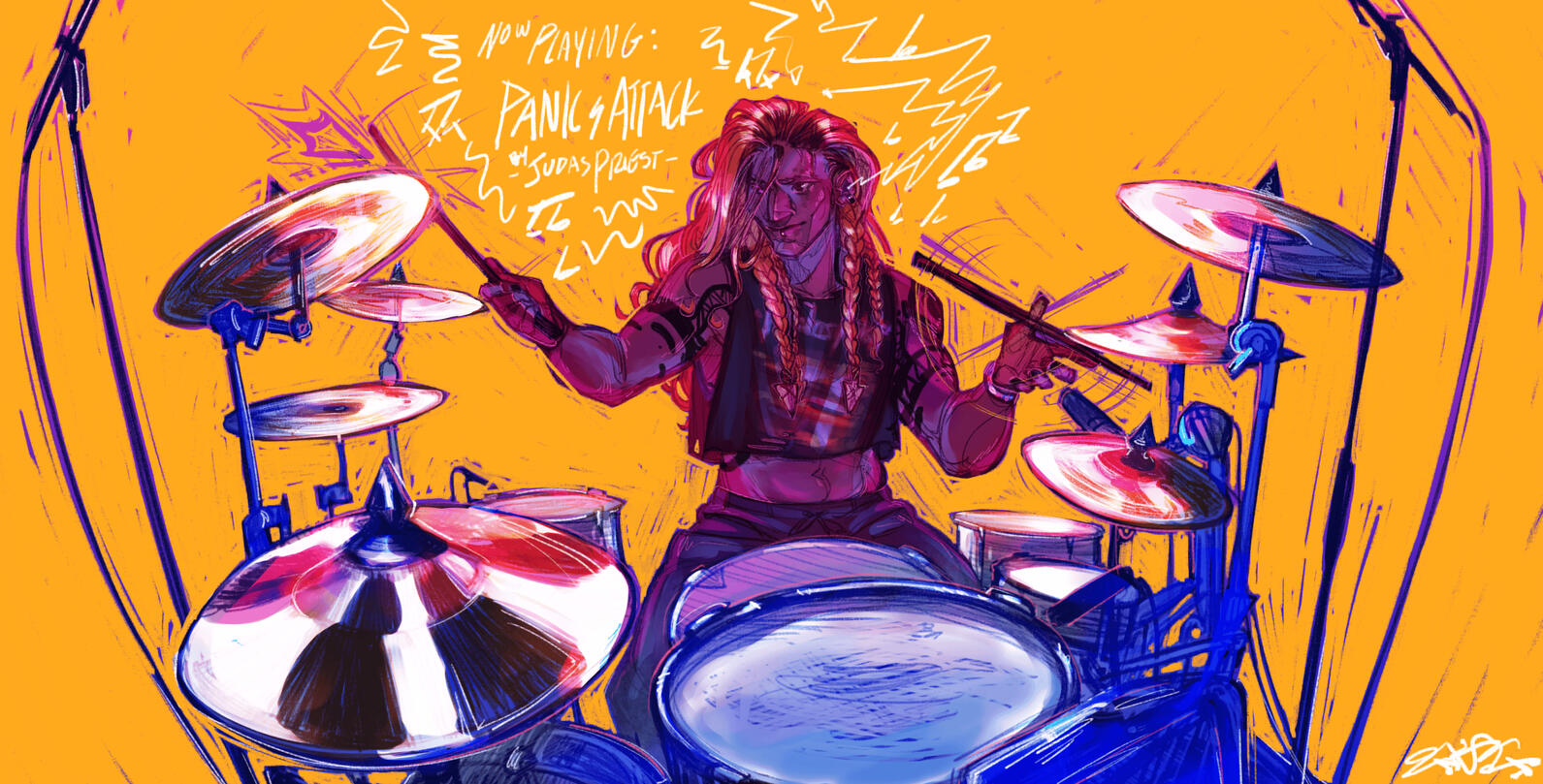 Isaac Drummer Edition - Original Character Concept Art (2024)